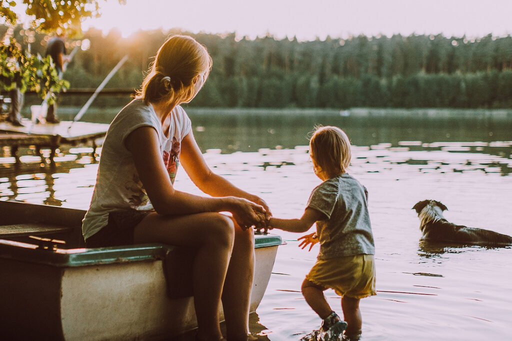 Copeland Counselling - Breaking Generational Trauma - Woman and child by water